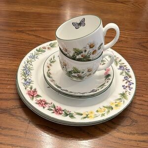 Royal Worcester Herbs dinnerware set with dinner plate, saucer and cup, set of 2
